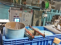 写真：外壁パネル塗料冷却による塗料歩留りを向上