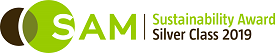 ロゴ：RobecoSAM Sustainability Award Gold Class 2018