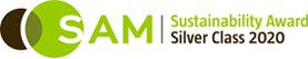 ロゴ：RobecoSAM Sustainability Award Gold Class 2019