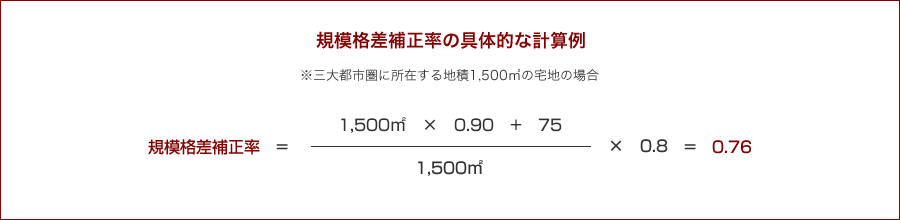 規模格差補正率の具体的な計算例