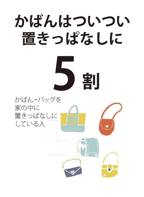 かばんはついつい置きっぱなしになる